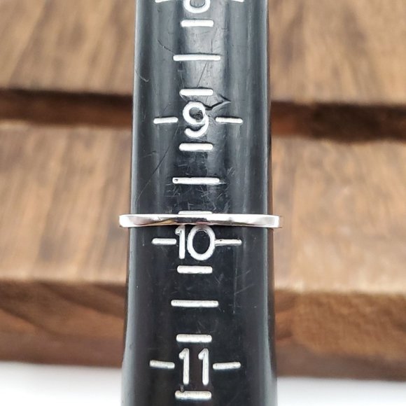 Size 9.75 925 Sterling Silver Bright Amazing Cubic Zirconia Ring - Picture 8 of 10